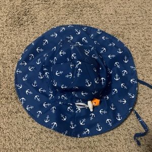Baby sun hat with anchors